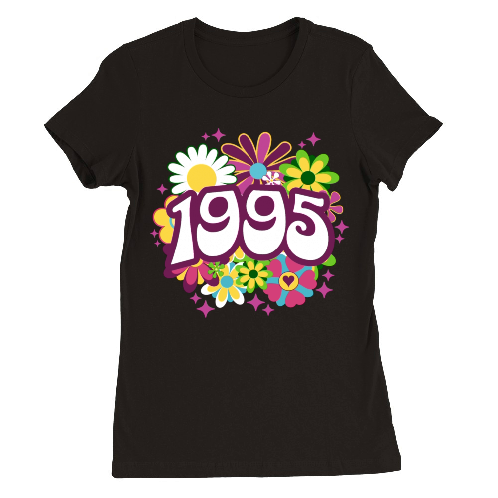 30 Years Vintage 1995 Retro 30th Birthday Woman Premium Womens Crewneck T-shirt
