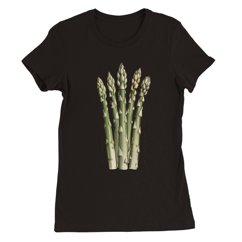 Vegetable Asparagus Retro Vintage Premium Womens Crewneck T-shirt