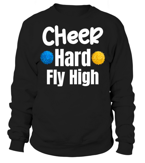 Cheer Hard Fly High Funny Flyer Football Backspot Sweatshirt Unisex