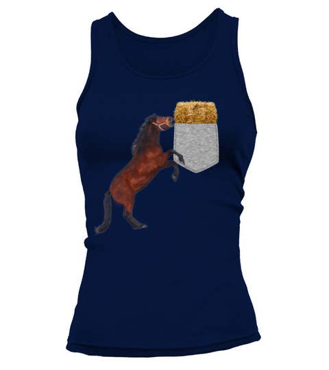 Horse Reaching For Hay In Your Fake Pocket Funny Tank top Woman