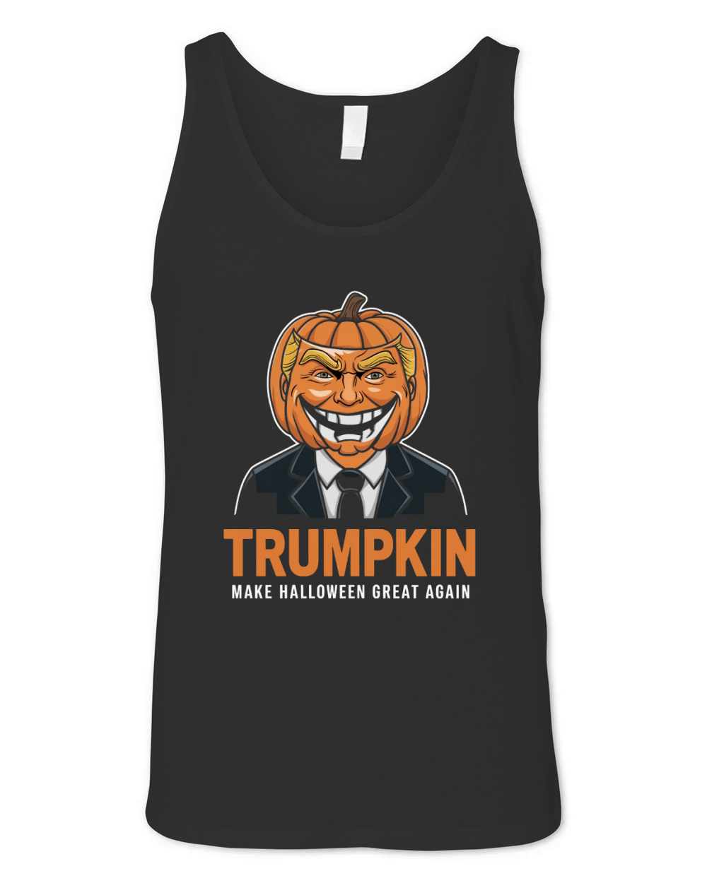 406. Trumpkin Make halloween great again Unisex Jersey Tank
