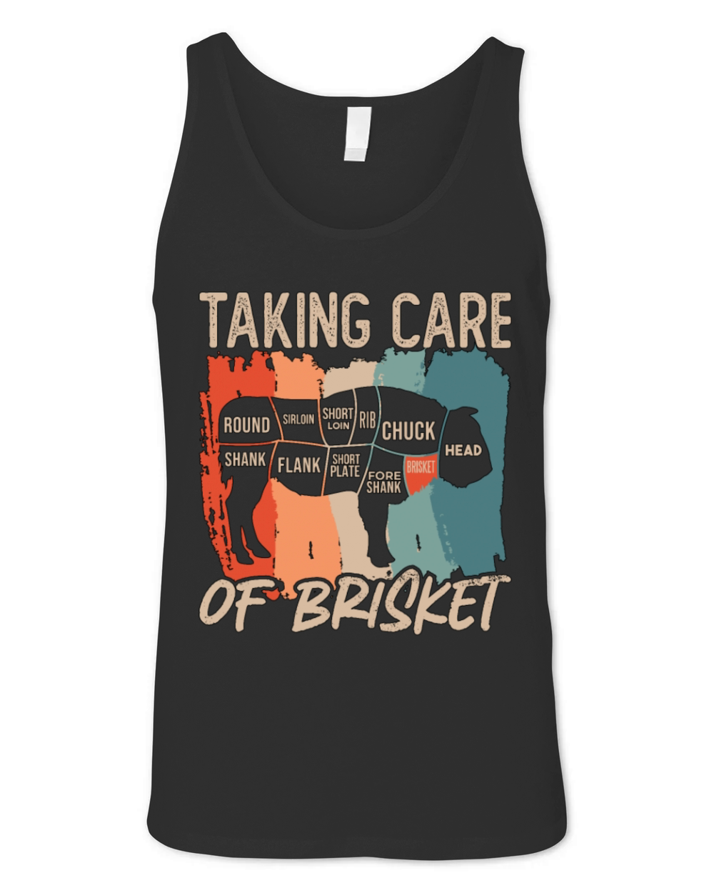 Brisket Barbeque Taking Care Of Brisket Meat Lover Unisex Jersey Tank