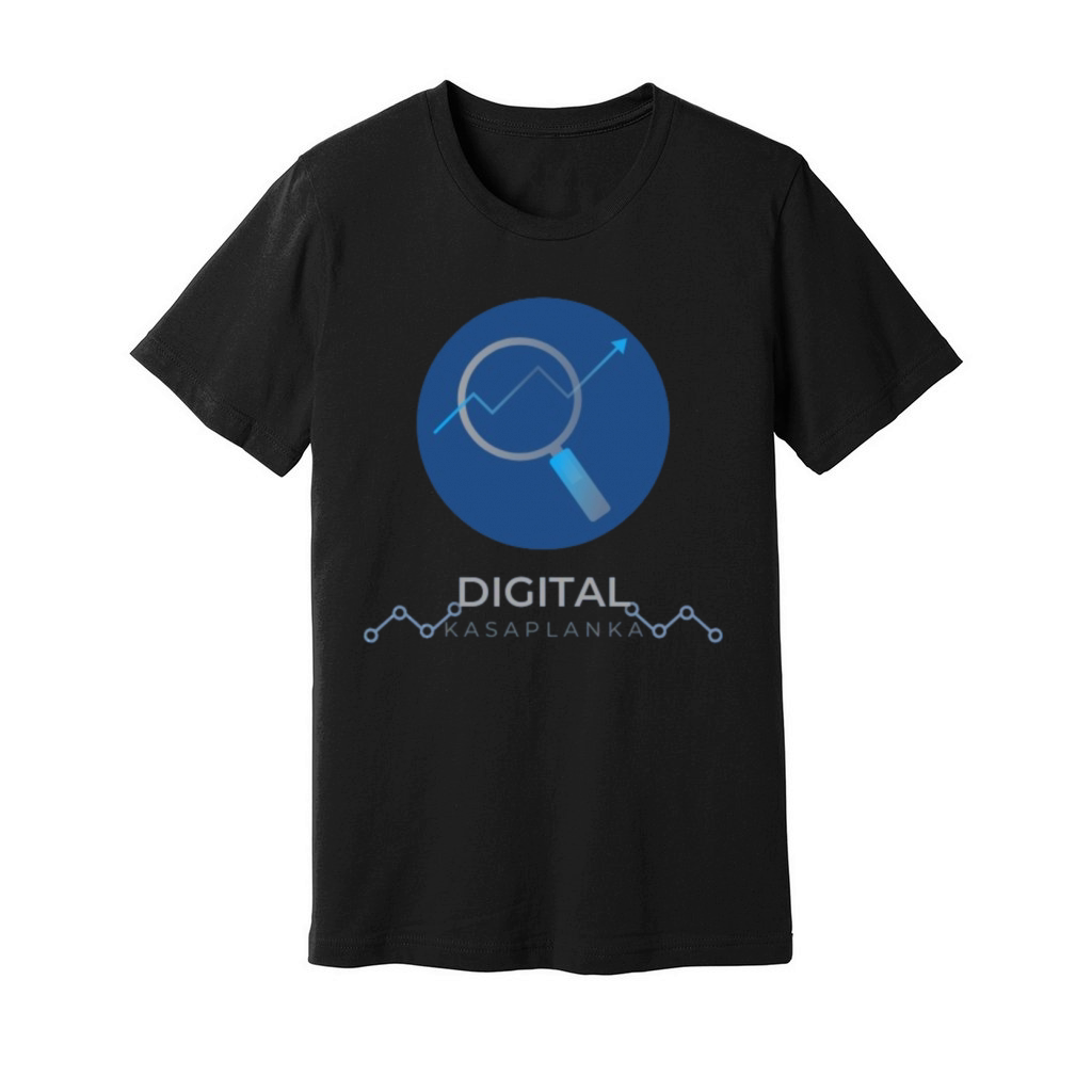 Blue and White Modern Digital Marketing Unisex Jersey Tee