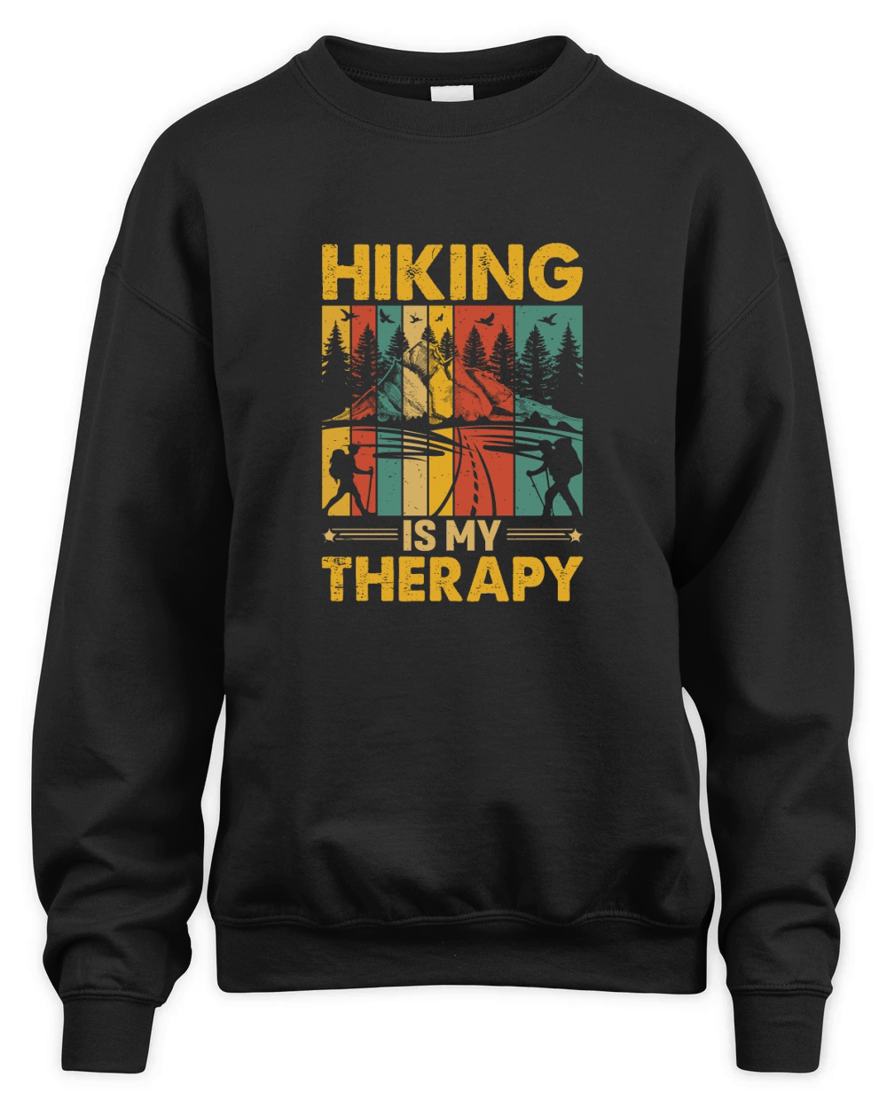 HIKING IS MY THERAPY Unisex Premium Crewneck Sweatshirt