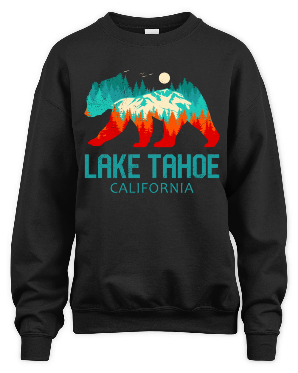 LAKE TAHOE CALIFORNIA Nevada Vintage Vacation Unisex Premium Crewneck Sweatshirt