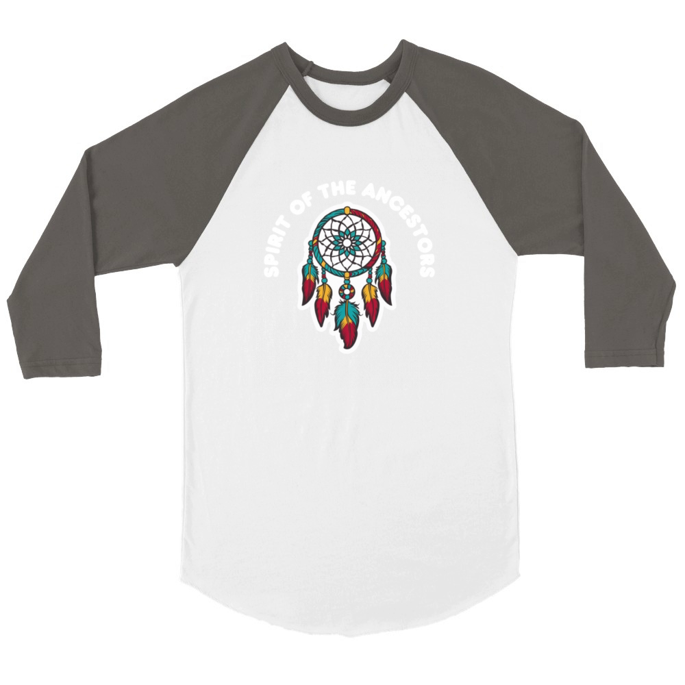 Celebrate Native American Day with our vibrant des Unisex ¾ sleeve Raglan T-shirt