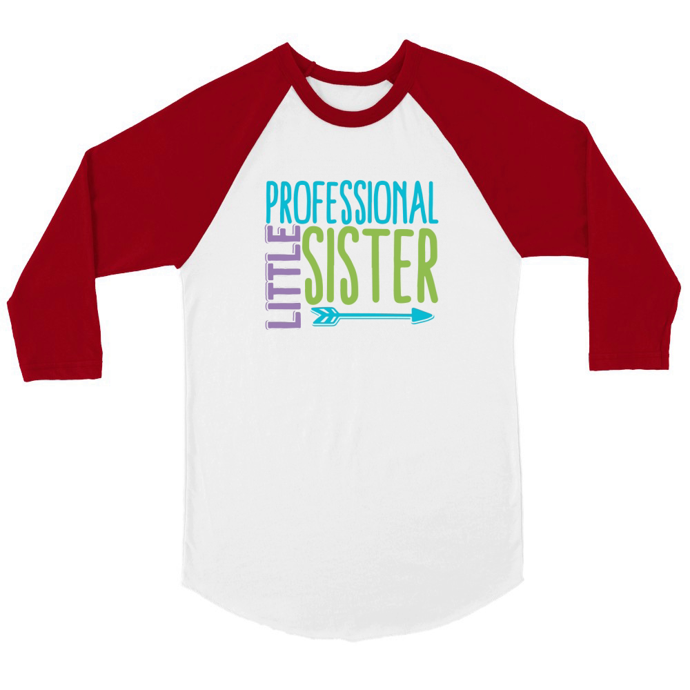 Professional little sister Unisex ¾ sleeve Raglan T-shirt