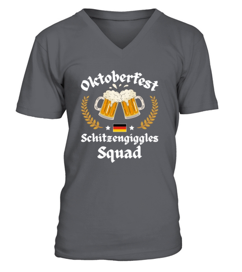 Oktoberfest Schitzengiggles Squad Funny V-Neck T-shirt