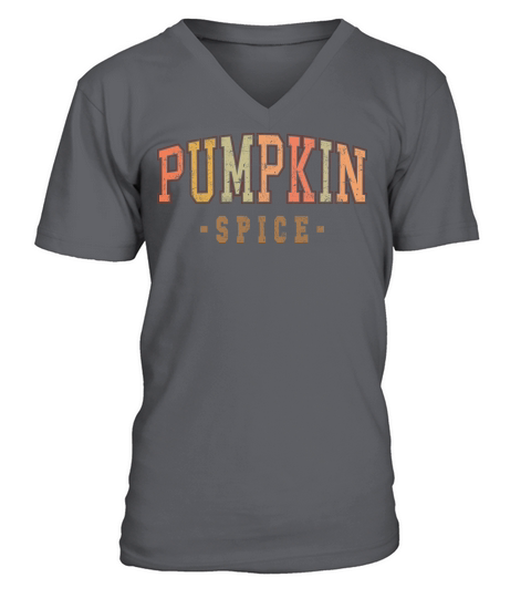 Pumpkin Spice Retro V-Neck T-shirt
