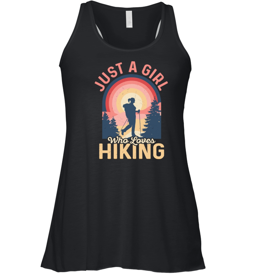 Just A Girl Who Loves Hiking Mountain Hiker Women's Flowy Tank Top
