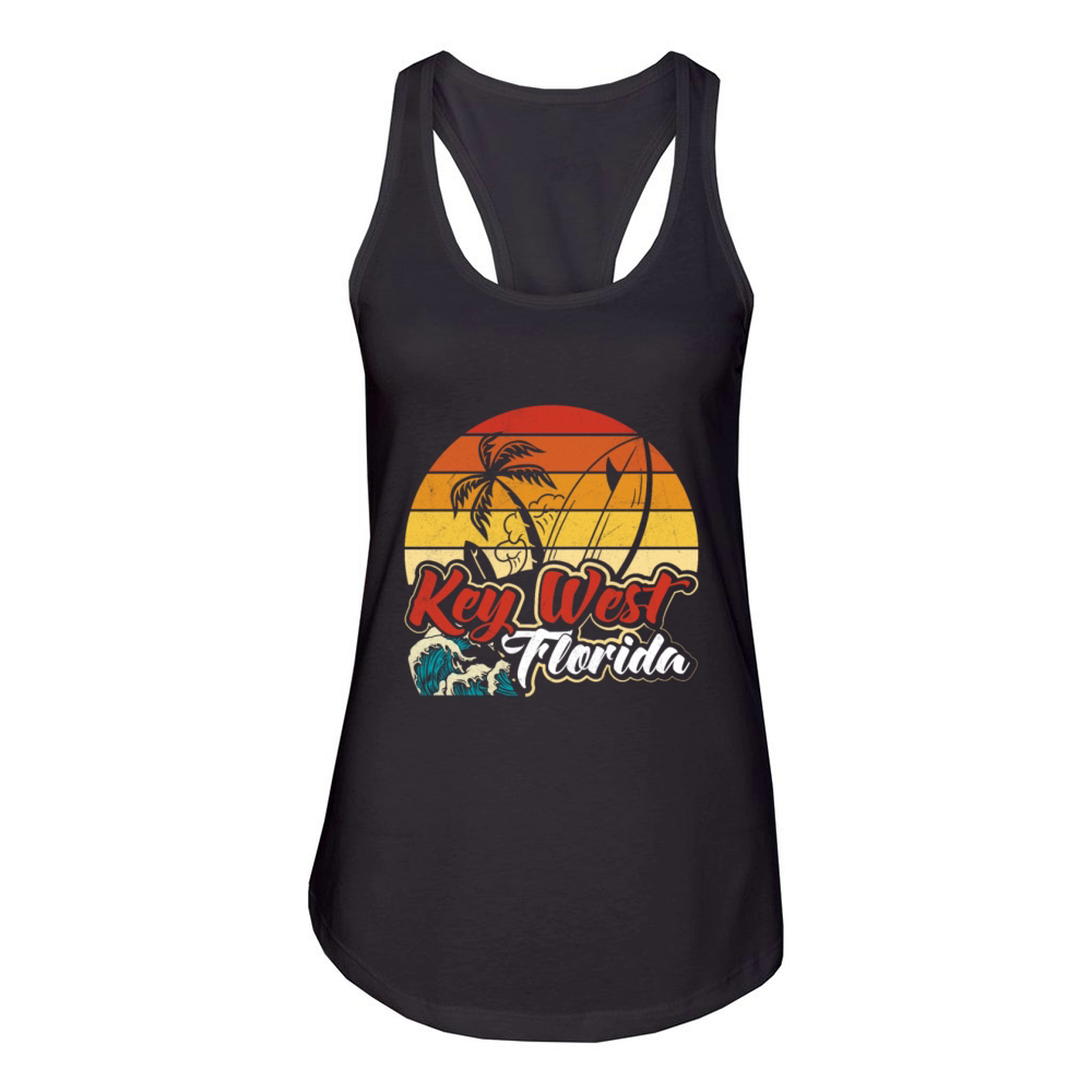 Key-West Surfing Florida Keys Surfer Outfit Women's Racerback Tank