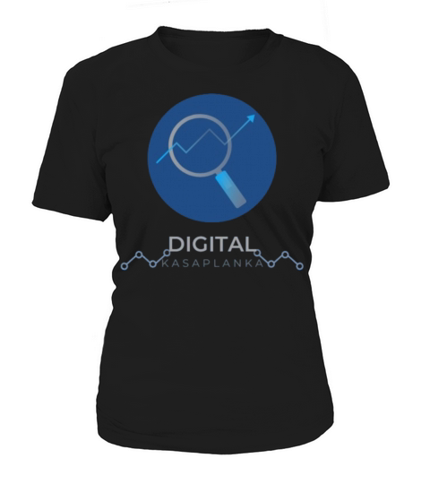 Blue and White Modern Digital Marketing Women's T-Shirt