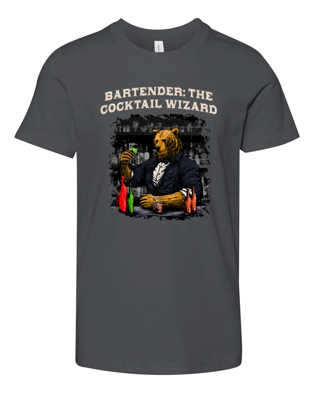 Bartender the Cocktail Wizard Bartending Expert Mi Youth Unisex Jersey Tee