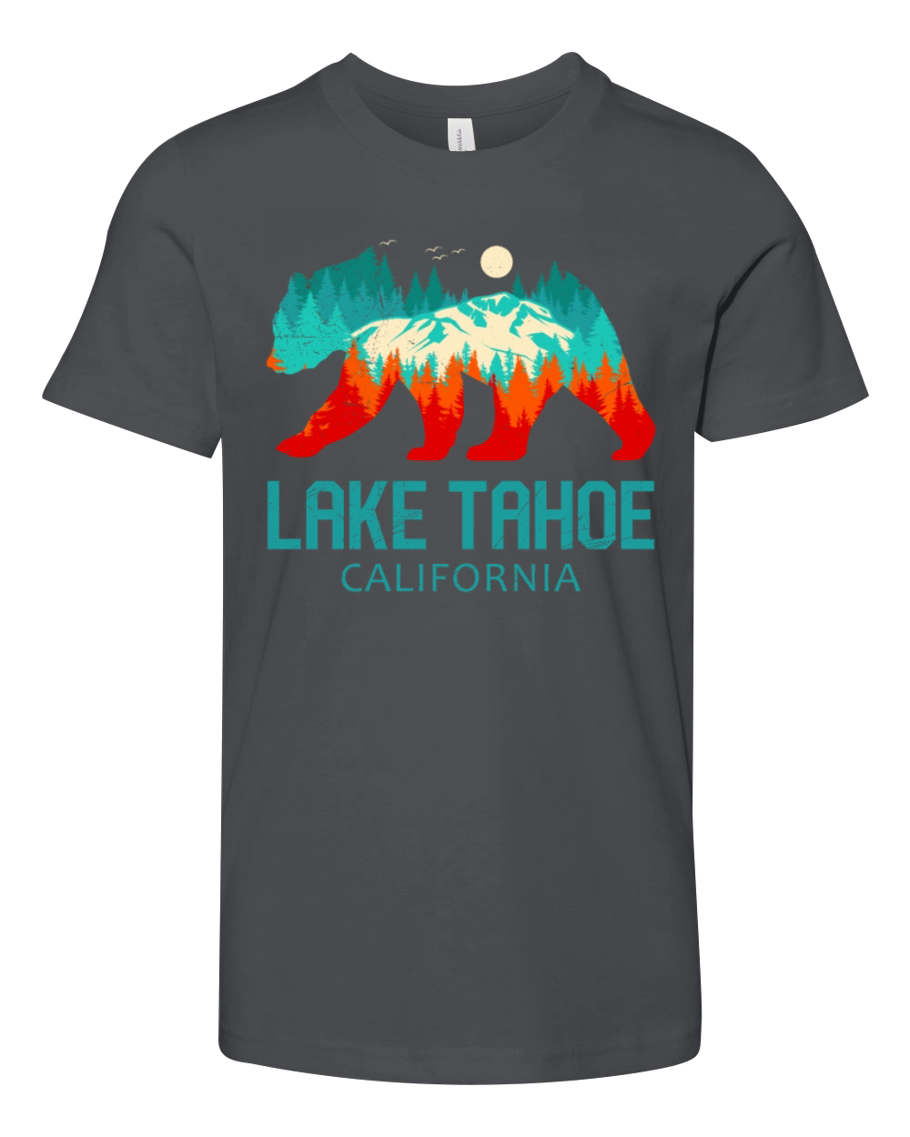 LAKE TAHOE CALIFORNIA Nevada Vintage Vacation Youth Unisex Jersey Tee