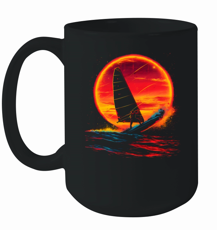 Vintage Windsurfing Ceramic Mug