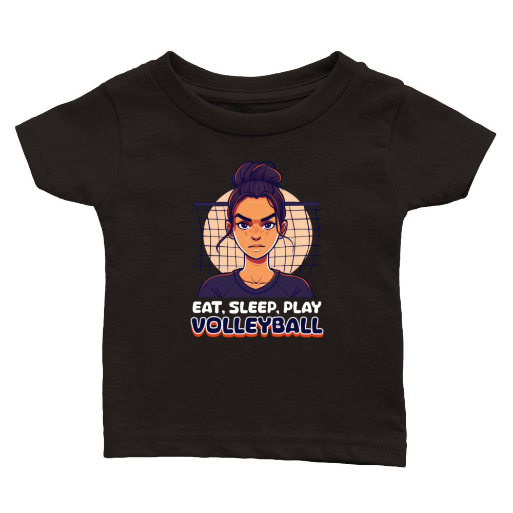Funny Volleyball Eat Sleep Play Volleyball Classic Baby Crewneck T-shirt