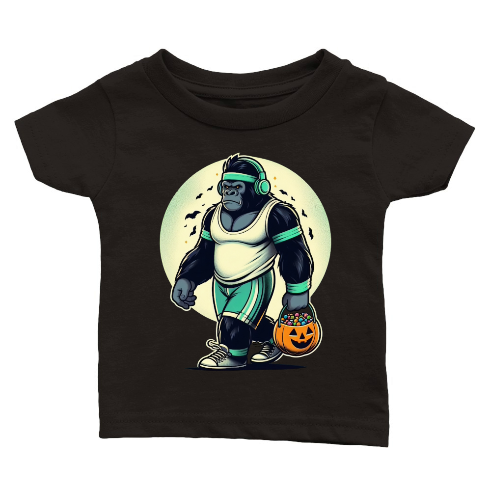 Halloween Gorilla Classic Baby Crewneck T-shirt