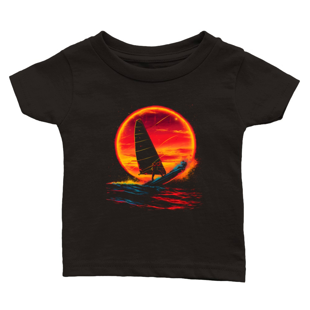 Vintage Windsurfing Classic Baby Crewneck T-shirt