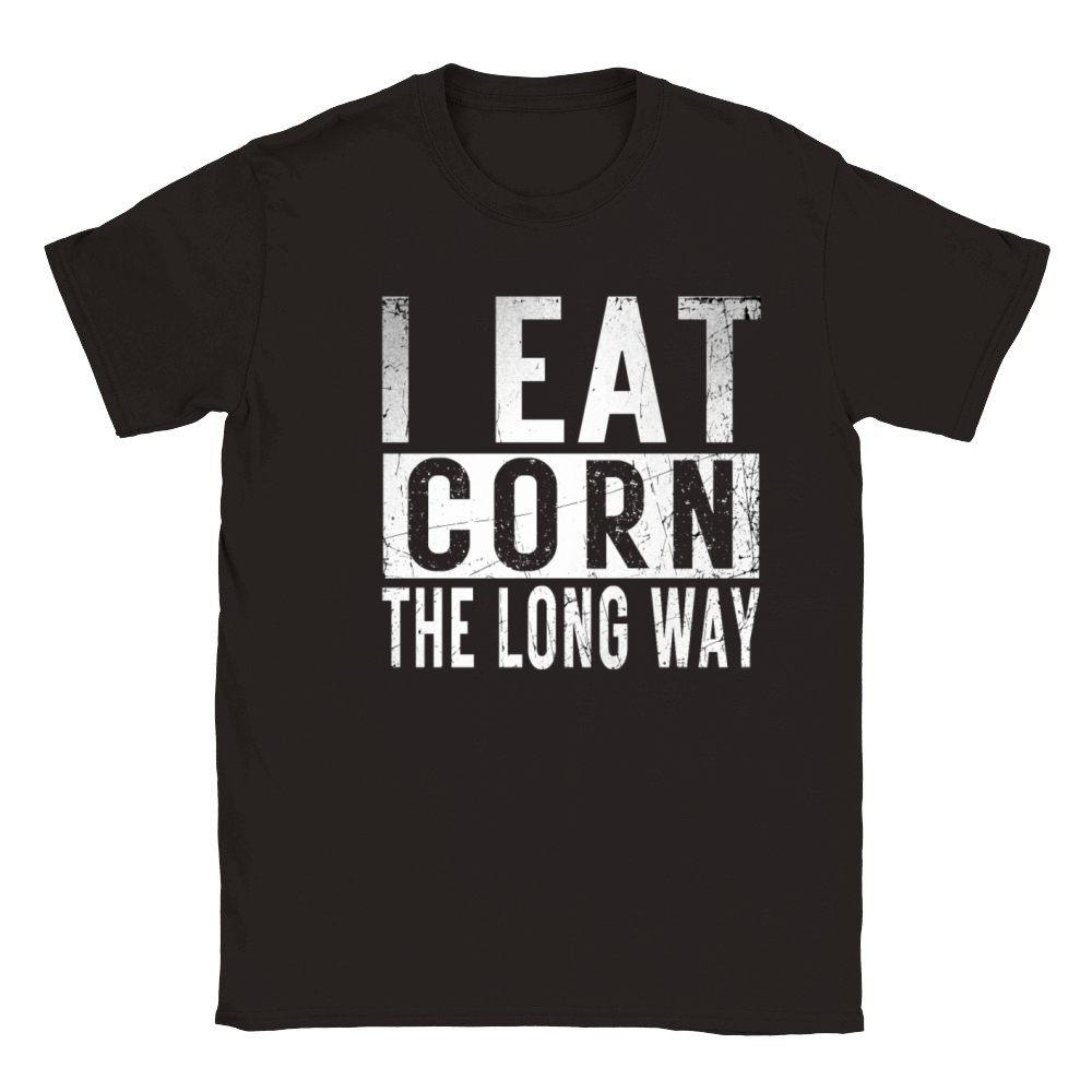 I Eat Corn The Long Way Airport holiday tee exchan Classic Kids Crewneck T-shirt