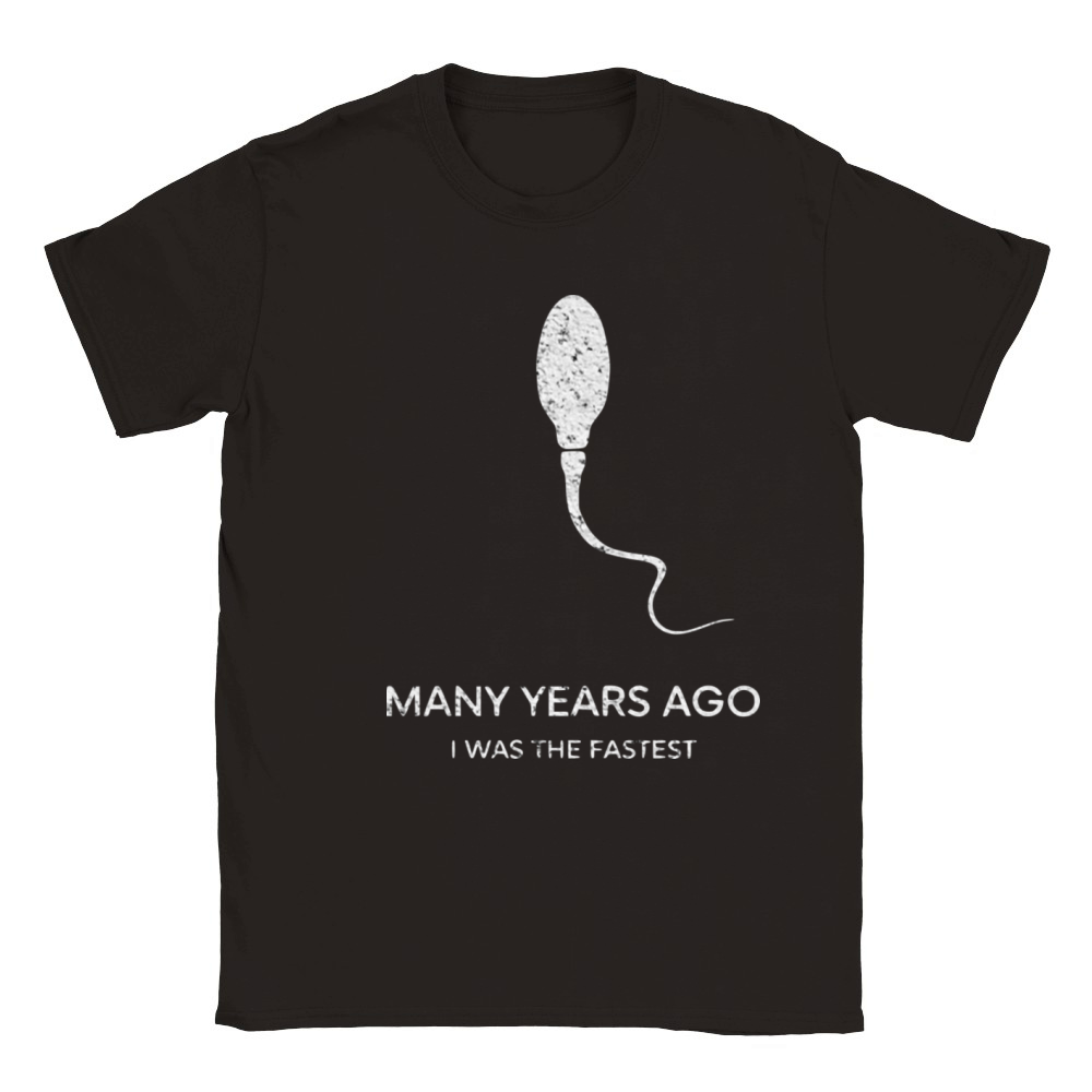 Many Years Ago I Was the Fastest Humorous Design Classic Kids Crewneck T-shirt
