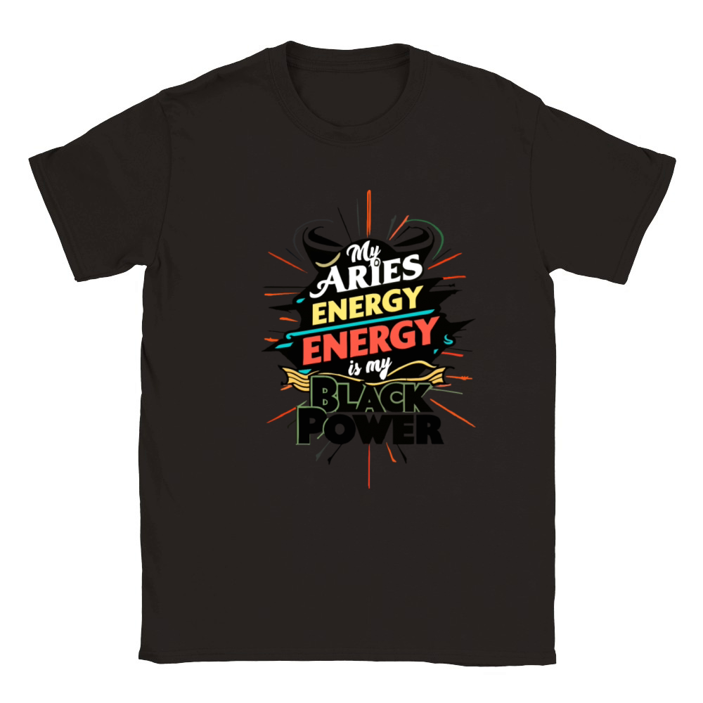 My Aries Energy is My Black Power Classic Kids Crewneck T-shirt