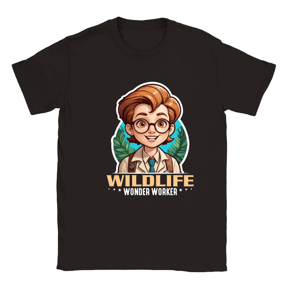 Zoology Wildlife Wonder Worker Biologist Zookeeper Classic Kids Crewneck T-shirt