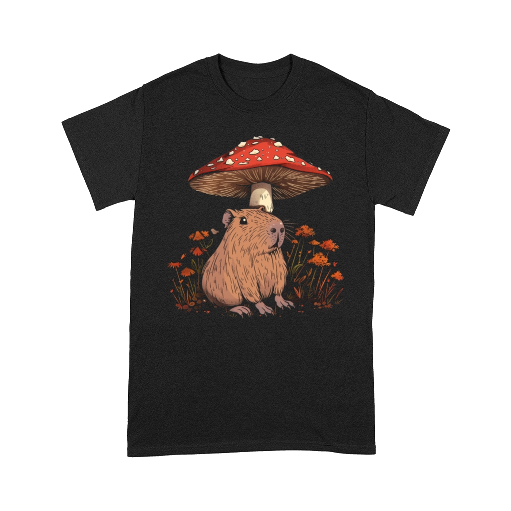 Cottagecore Aesthetic Capybara Mushroom Vintage Fl Comfort T-shirt