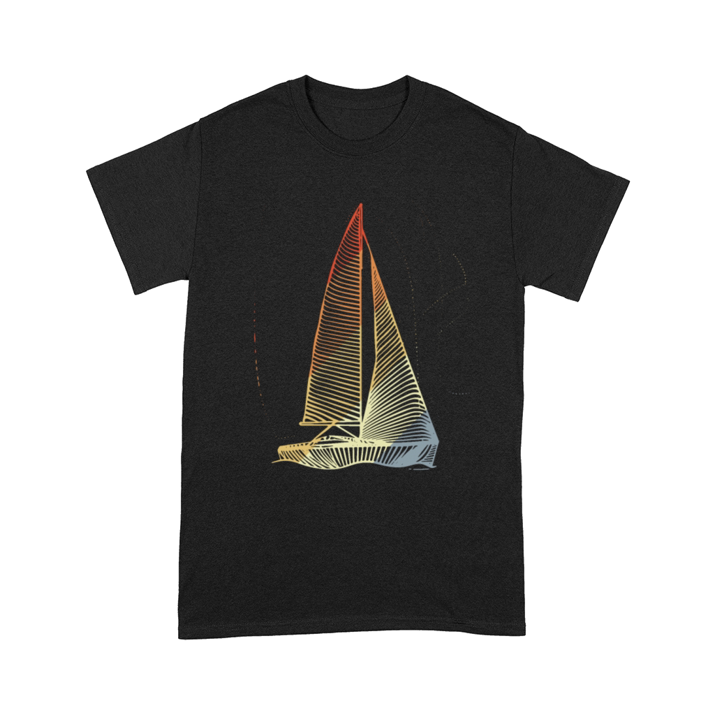 Vintage Sailboat One Line Drawing Comfort T-shirt