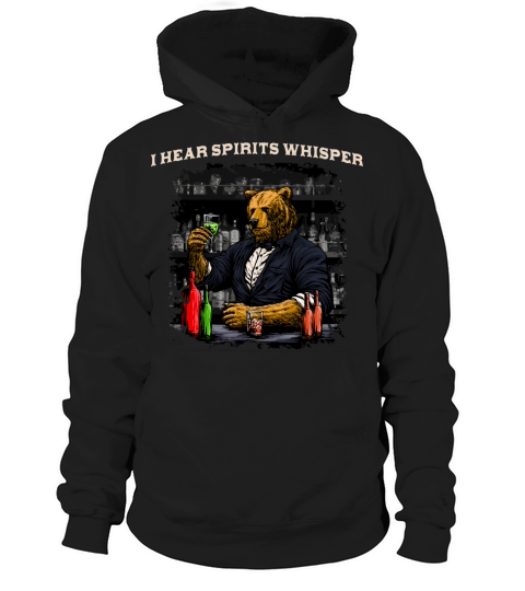 I Hear Spirits Whisper Funny Bartender Humor Barte Hoodie Unisex