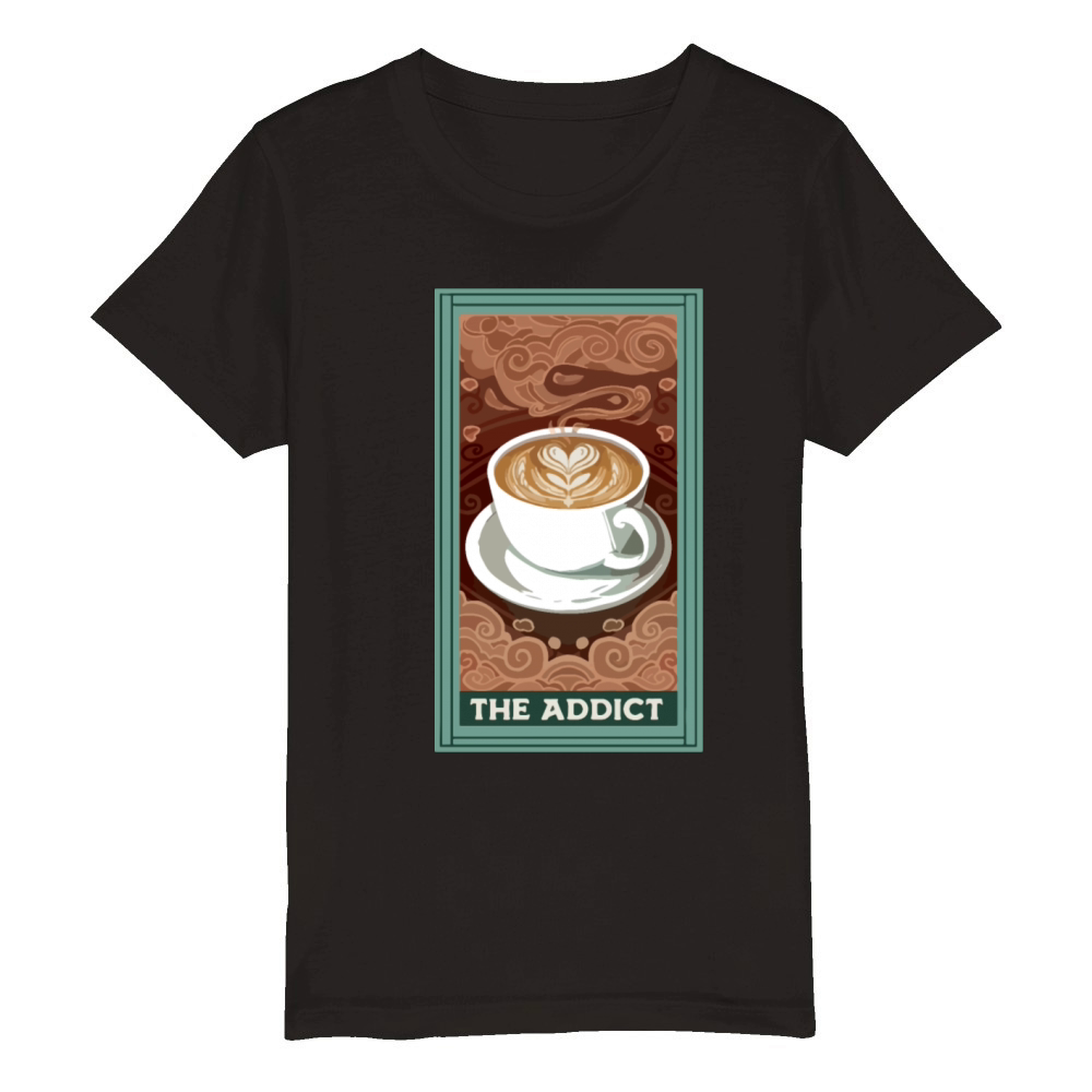 coffee addict Organic Kids Crewneck T-shirt
