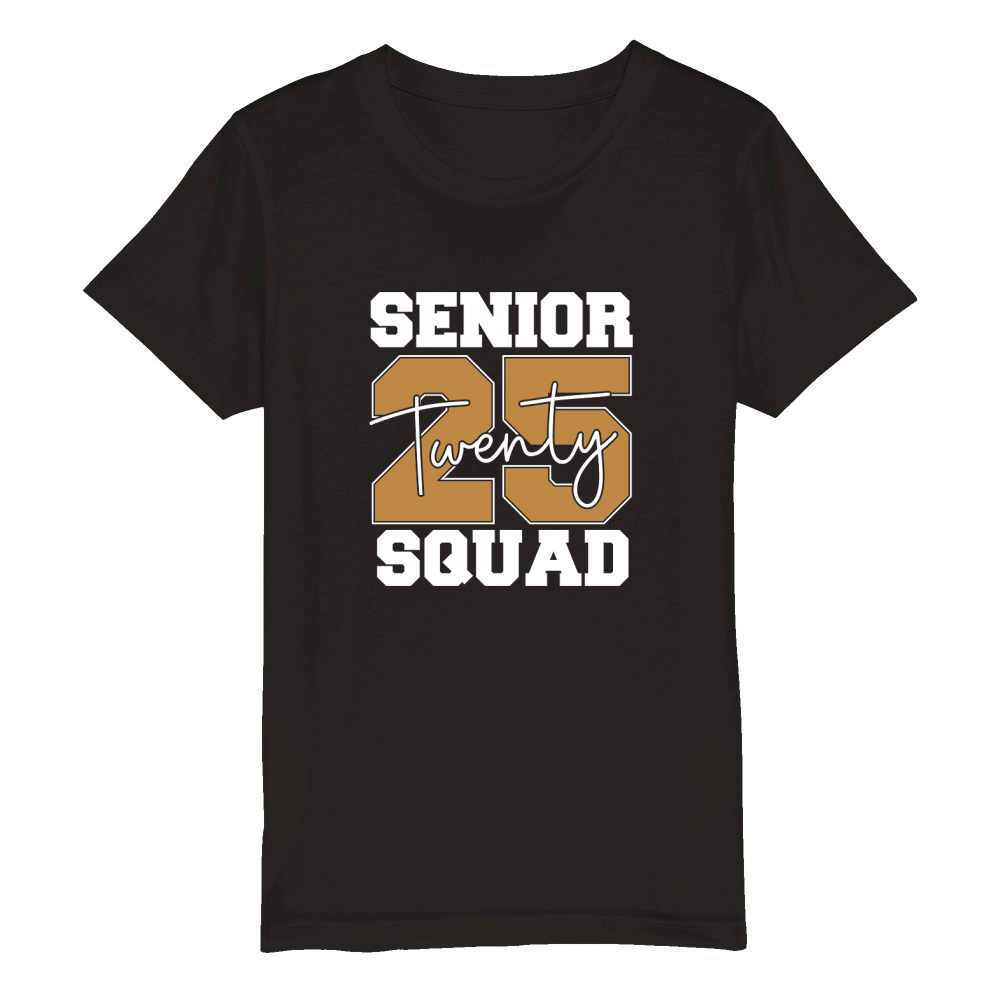 Senior twenty 2025 squad Organic Kids Crewneck T-shirt