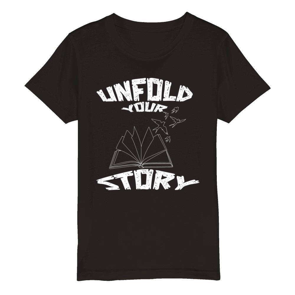 Unfold Your Story - Motivational Quotes Organic Kids Crewneck T-shirt