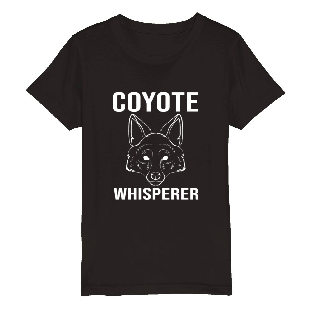 Vintage Coyote Hunting Lover Coyote Whisperer Organic Kids Crewneck T-shirt