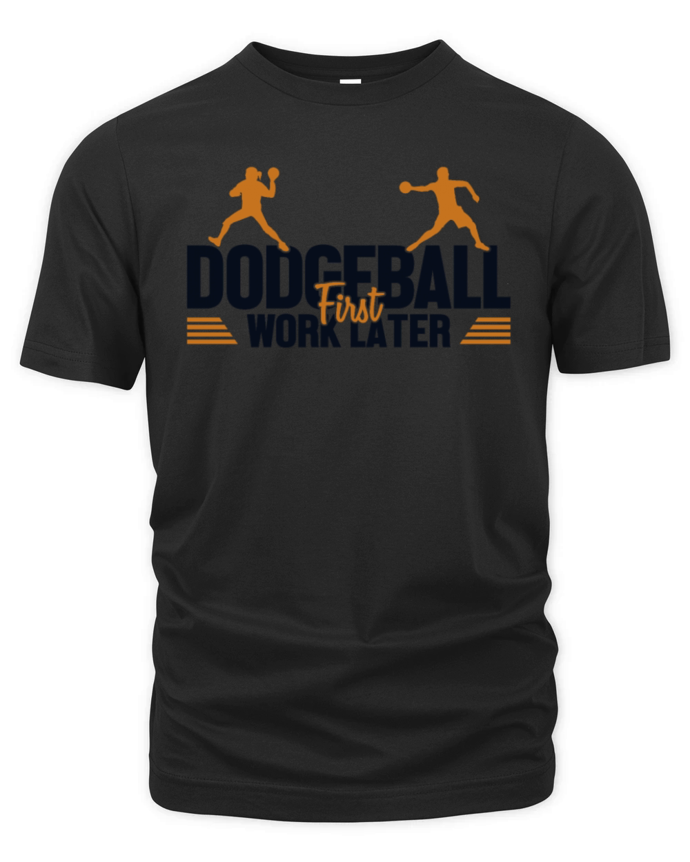Dodgeball First Work Later Team Game Prisonball Organic Unisex T-shirt
