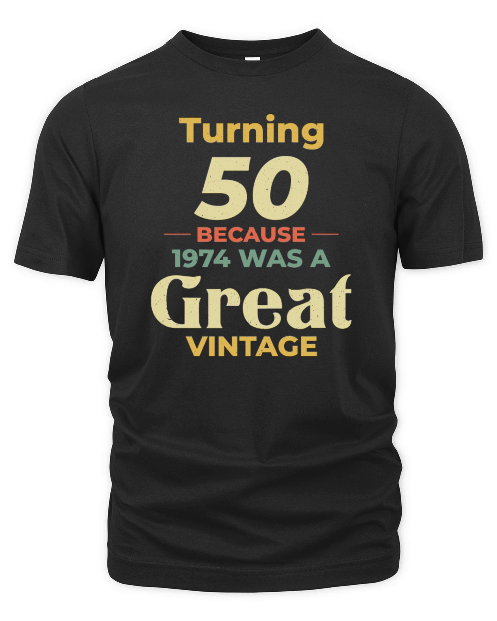 Vintage 1974 50th Birthday Gift for Dad Mom Organic Unisex T-shirt