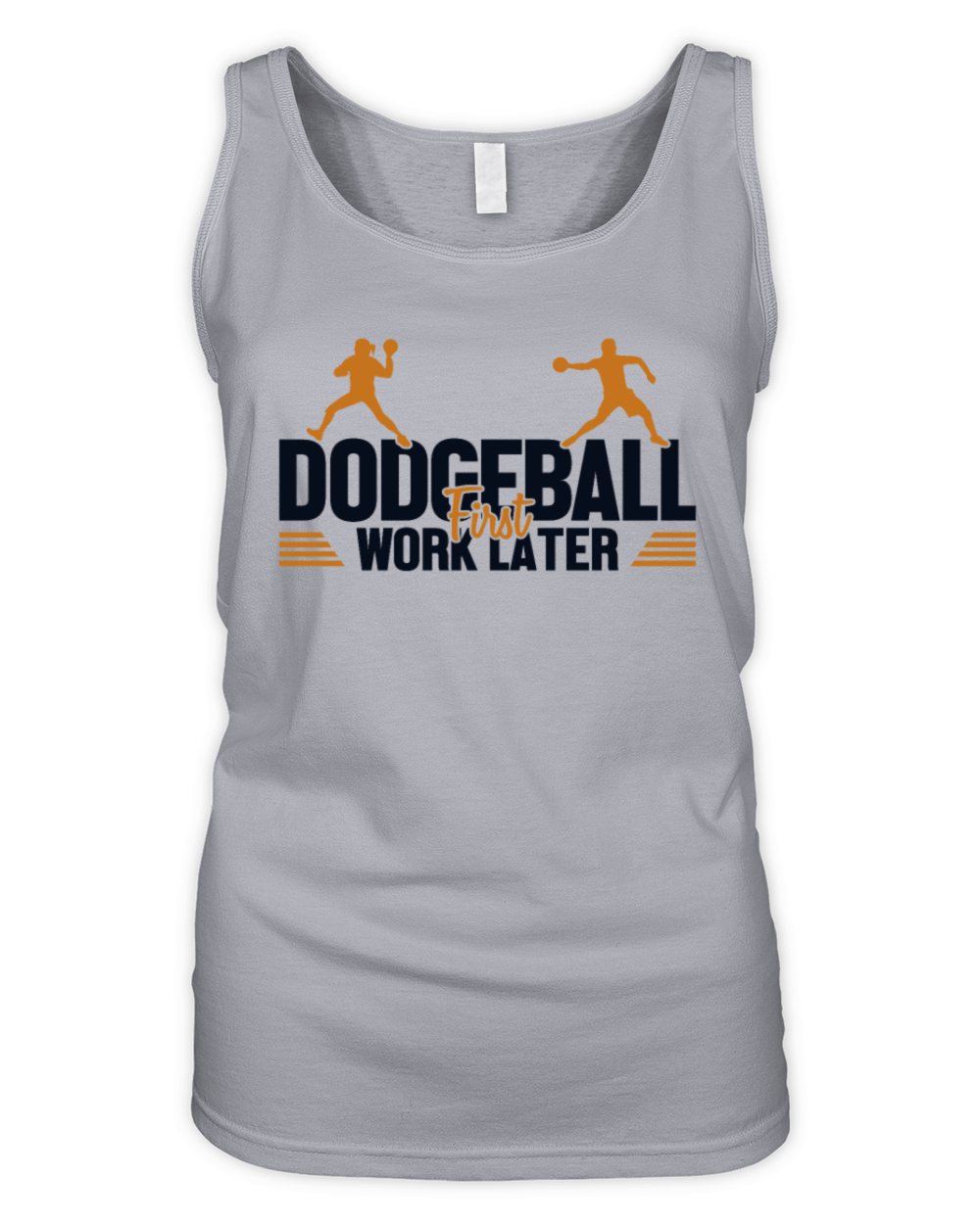 Dodgeball First Work Later Team Game Prisonball Organic Women's Tank Top