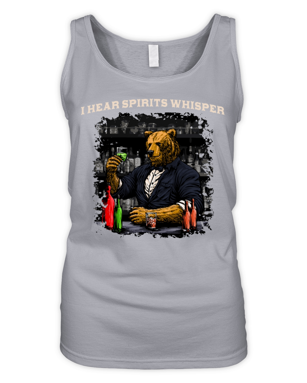 I Hear Spirits Whisper Funny Bartender Humor Barte Organic Women's Tank Top