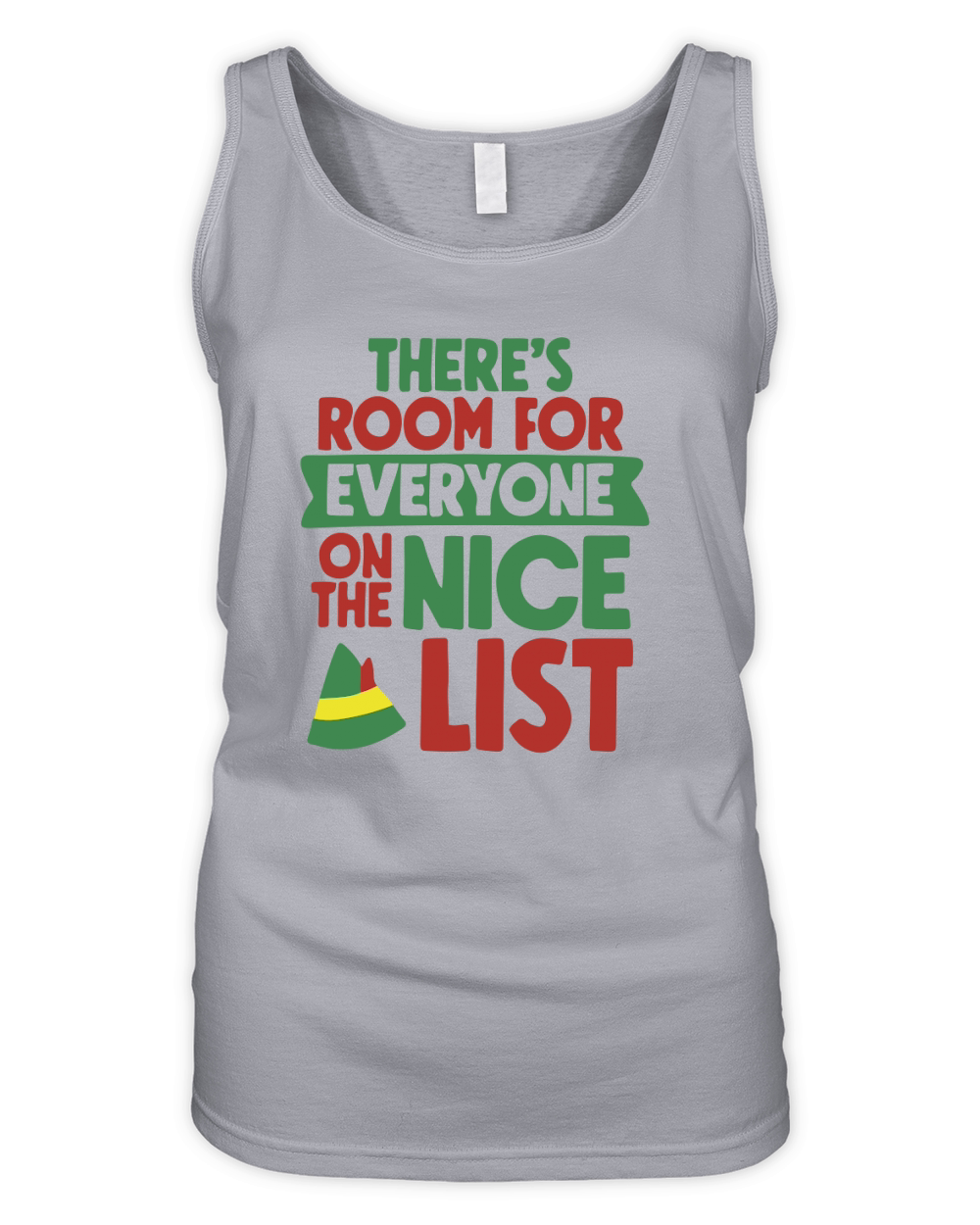 Theres room for everyone on the nice list Organic Women's Tank Top