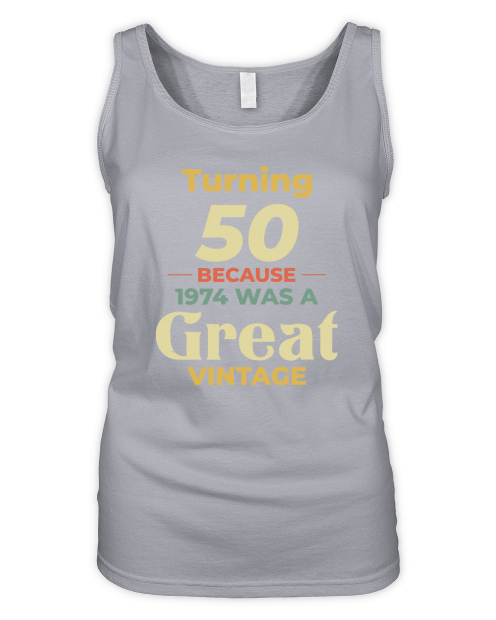 Vintage 1974 50th Birthday Gift for Dad Mom Organic Women's Tank Top