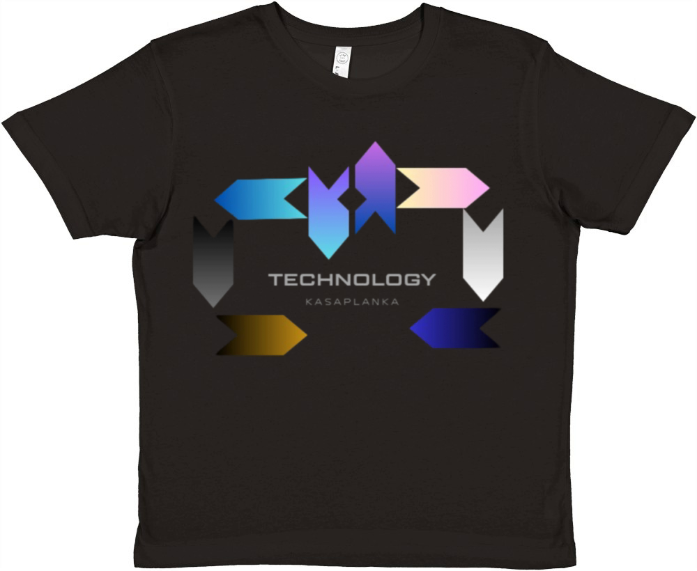 Black Blue and Purple Gradient Modern Personal Premium Kids Crewneck T-shirt