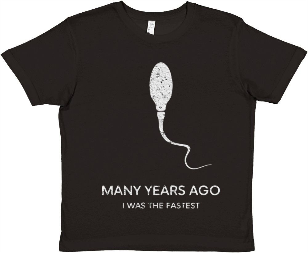 Many Years Ago I Was the Fastest Humorous Design Premium Kids Crewneck T-shirt