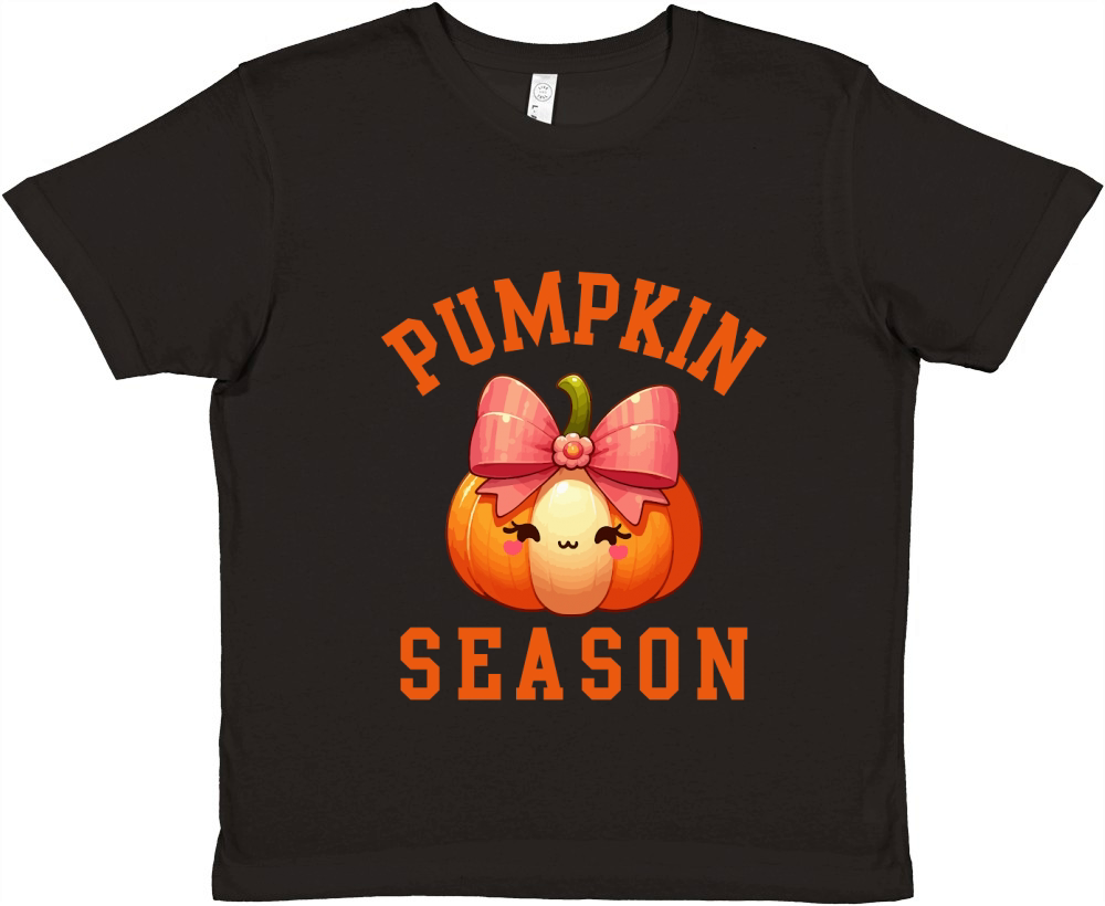 Pumpkin Season (color) Premium Kids Crewneck T-shirt