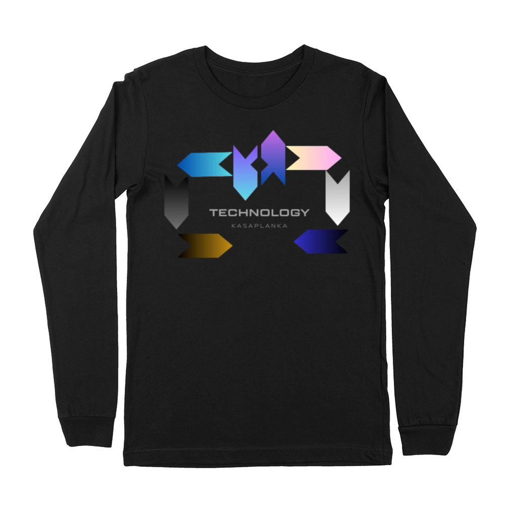 Black Blue and Purple Gradient Modern Personal Premium Long Sleeve