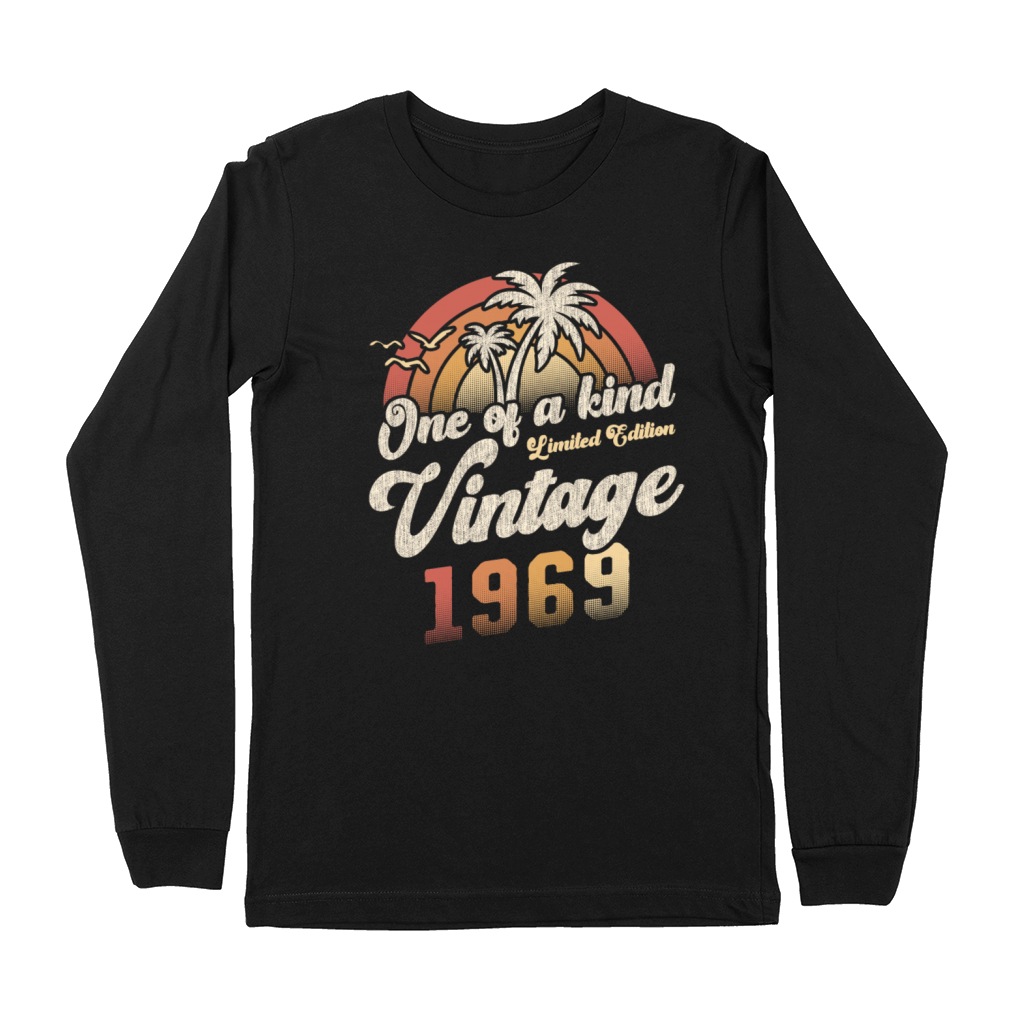 Vintage 1969 Birthday Palm Trees Premium Long Sleeve