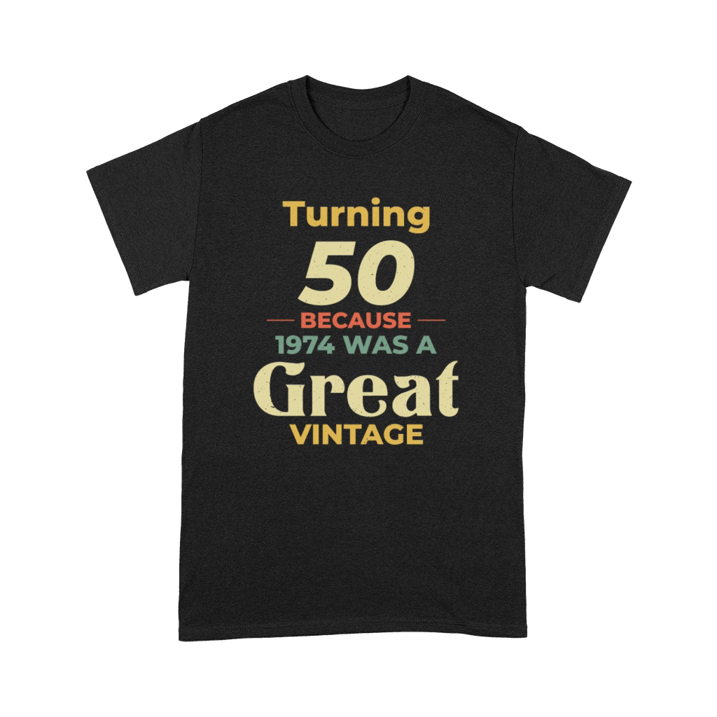 Vintage 1974 50th Birthday Gift for Dad Mom Premium T-shirt