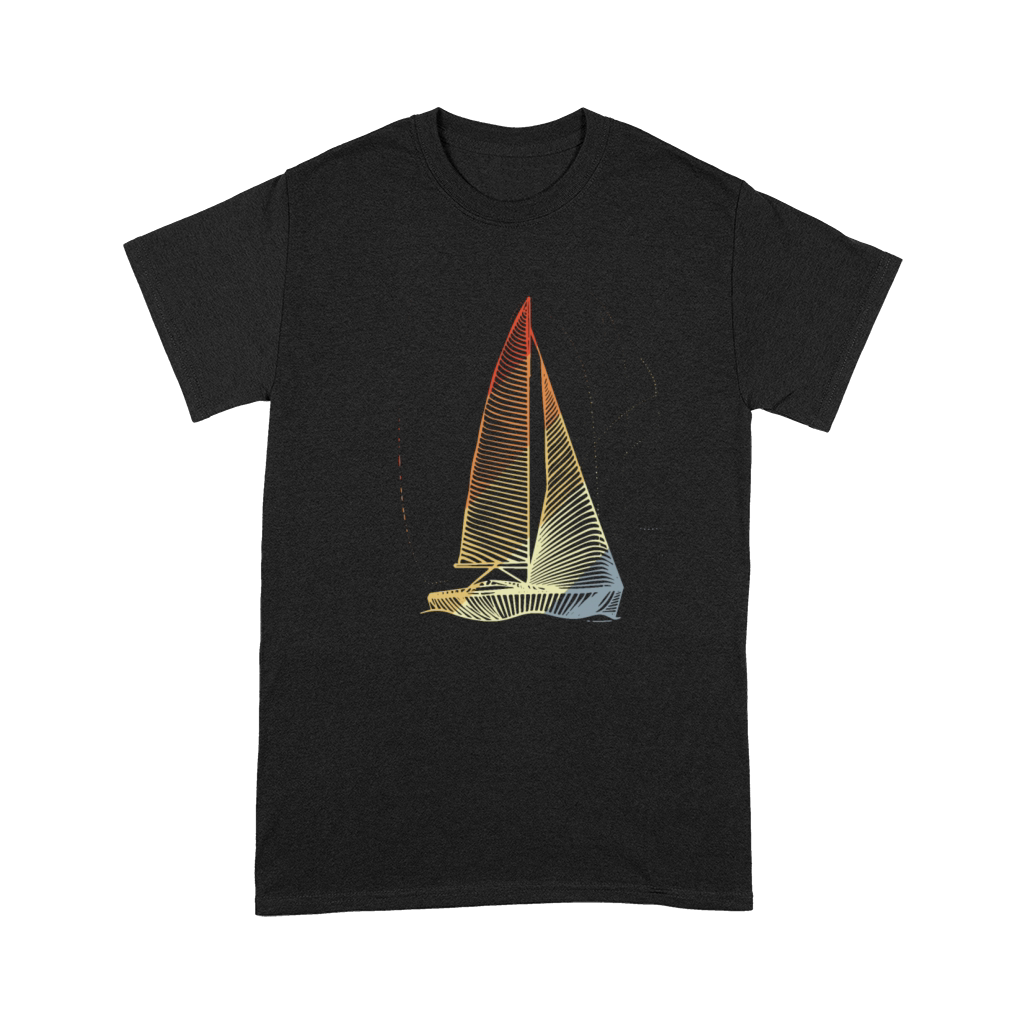 Vintage Sailboat One Line Drawing Premium T-shirt