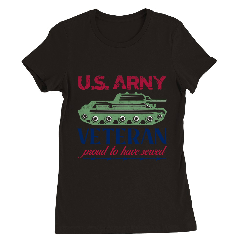 US army veteran proud to have sewed Premium Womens Crewneck T-shirt