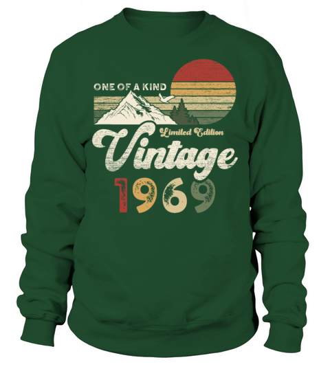Vintage 1969 Birthday Mountains Sweatshirt Unisex