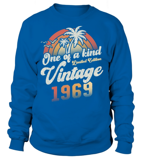 Vintage 1969 Birthday Palm Trees Sweatshirt Unisex