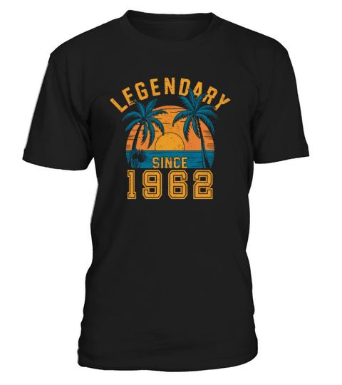 Legendary Since 1962 Birthday Sunset Retro Palm T-Shirt Unisex
